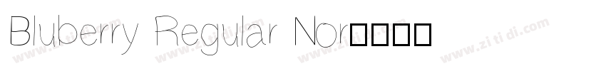 Bluberry Regular Nor字体转换